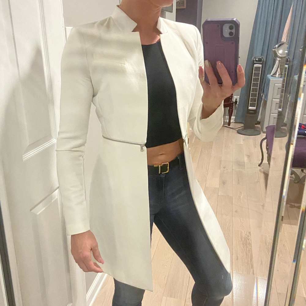 BCBG White Designer Blazer